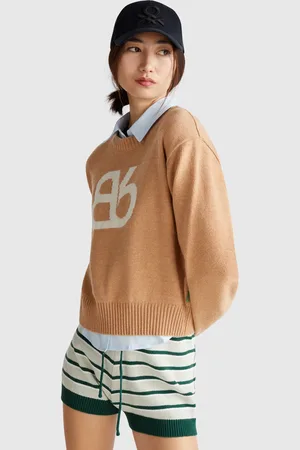 Benetton Benetton, Crew Neck Sweater In Wool Blend, size M, , Women