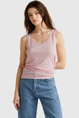 Benetton Benetton, Tank Top In Pure Linen, size XXS, , Women