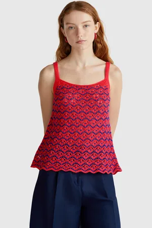 Benetton Benetton, Crochet Tank Top, size XS, , Women