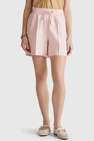 Benetton Benetton, Shorts With Drawstring In Pure Linen, size S, , Women