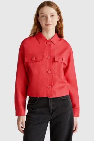 Benetton Benetton, Linen Blend Jacket, size L, , Women