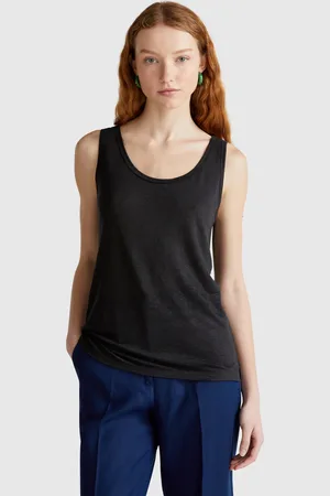 Benetton Benetton, Tank Top In Pure Linen, size M, , Women