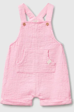 Benetton Benetton, Dungarees In Lightweight Denim, size 12-18, , Kids