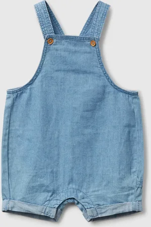 Benetton Benetton, Dungarees In Chambray, size 9-12, , Kids