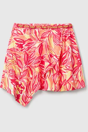 Benetton Benetton, Mini Skirt With Tropical Print, size XL, , Kids