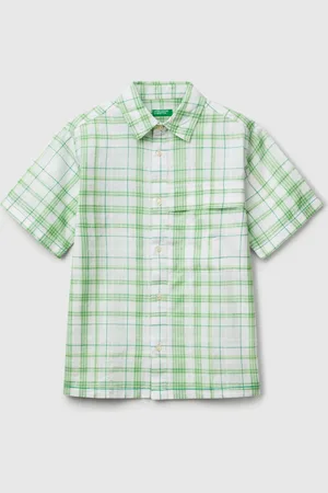 Benetton Benetton, Oversized Check Shirt, size XL, , Kids