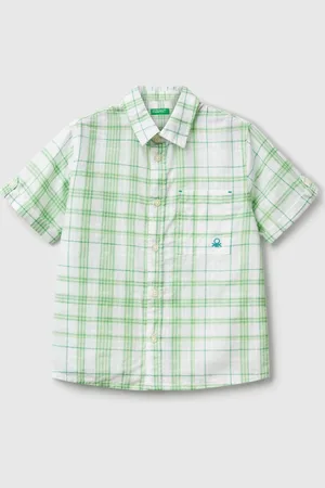 Benetton Benetton, 100% Cotton Check Shirt, size 12-18, , Kids