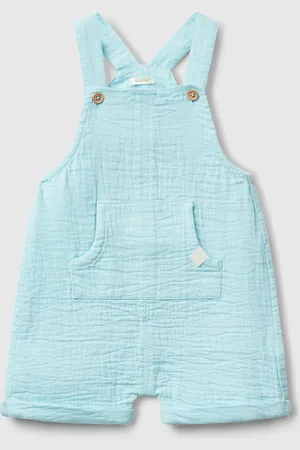 Benetton Benetton, Dungarees In Lightweight Denim, size 12-18, , Kids