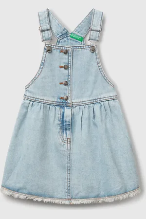 Benetton Benetton, Denim Dungaree Dress, size 2-3, , Kids