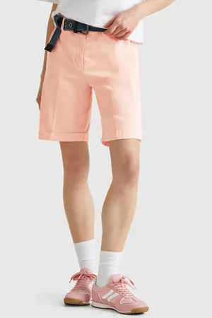 Benetton Benetton, Bermudas With Cuff In Stretch Cotton, size, , Women