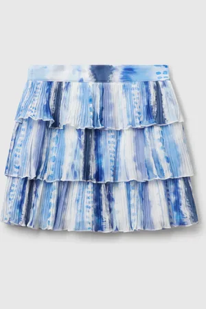 Benetton Benetton, Pleated Skirt With Print, size 2XL, , Kids