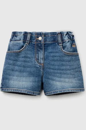 Benetton Benetton, Paperbag Jeans Shorts, size 5-6, , Kids