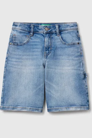 Benetton Benetton, Straight Fit Denim Bermudas, size M, , Kids