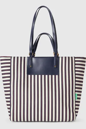 Benetton Benetton, And White Striped Tote Bag, size OS, , Women
