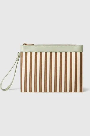 Benetton Benetton, Large Striped Clutch, size OS, , Women