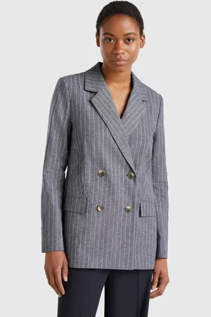 Benetton Benetton, Double-breasted Pinstripe Blazer, size, , Women