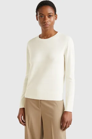 Benetton Benetton, Long Sleeve Sweater In Silk Blend, size L, , Women