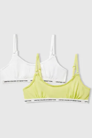 Benetton Benetton, Two Bras In Stretch Cotton, size 2XL, , Kids