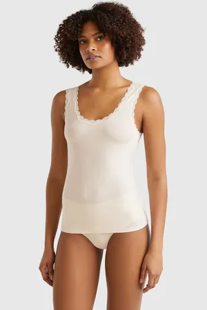 Benetton Benetton, Modal Tank Top With Lace, size M, , Women