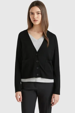 Benetton Benetton, Cardigan In Pure Merino Wool, size M, , Women