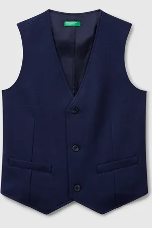 Benetton Benetton, Lined Waistcoat With Buttons, size L, , Kids