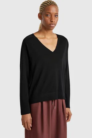 Benetton Benetton, Sweater With V-neck In Pure Merino Wool, size M, , Women