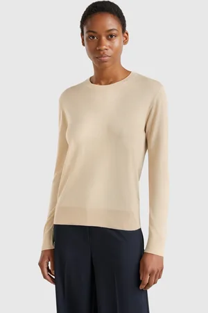 Benetton Benetton, Long Sleeve Sweater In Silk Blend, size L, , Women