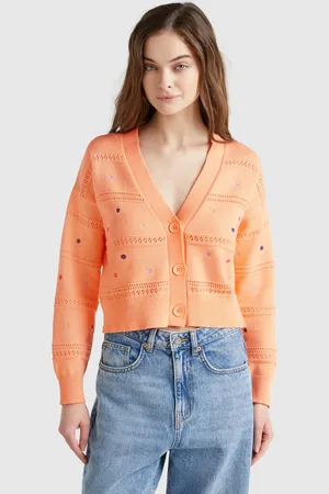 Benetton Benetton, Cardigan With Flower Embroidery, size L, , Women