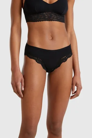 Benetton Benetton, High-rise Underwear With Lace Inserts, size S, , Women