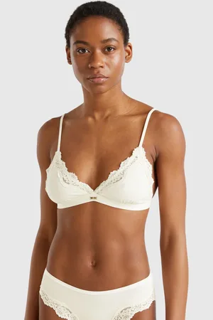 Benetton Benetton, Triangle Bra With Lace, size 32, , Women