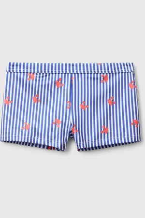 Benetton Benetton, Striped Swim Trunks With Crabs, size XS, , Kids
