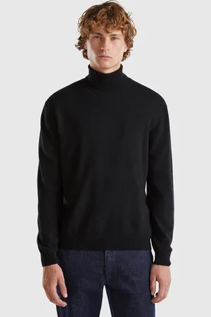 Benetton Benetton, Turtleneck In Pure Merino Wool, size L, , Men