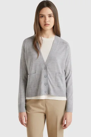 Benetton Benetton, Cardigan In Pure Merino Wool, size S, , Women