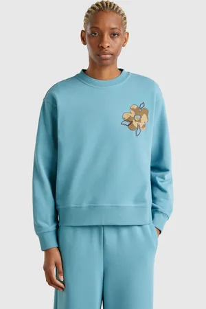 Benetton Benetton, Sweatshirt With Floral Embroidery, size XS, , Women