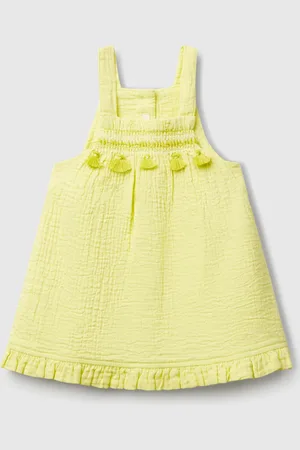 Benetton Benetton, Dungaree Dress With Tassels, size 9-12, , Kids