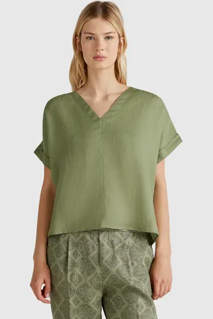 Benetton Benetton, Blouse In Pure Linen, size M,, Women