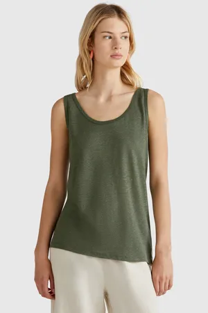 Benetton Benetton, Tank Top In Pure Linen, size S, , Women