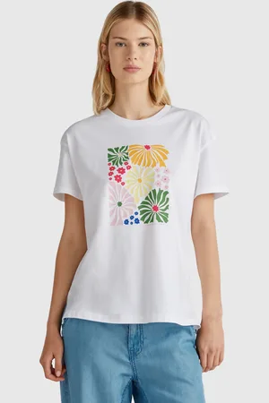 Benetton Benetton, Regular Fit T-shirt With Floral Print, size XS, , Women