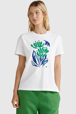 Benetton Benetton, Regular Fit T-shirt With Floral Print, size XS, , Women
