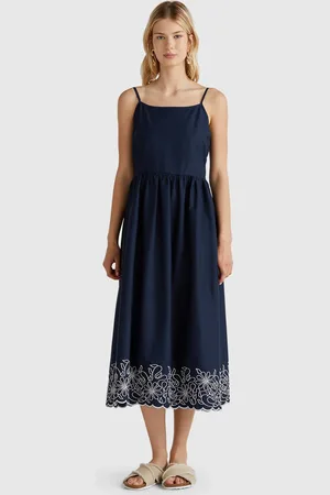 Benetton Benetton, Dress With Floral Embroidery, size S, , Women
