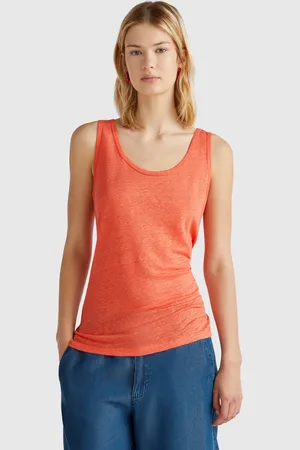 Benetton Benetton, Tank Top In Pure Linen, size XL,, Women