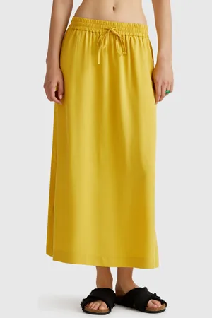 Benetton Benetton, Flowy Midi Skirt, size XXS, , Women