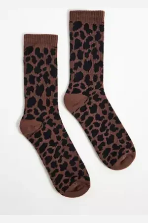 Urban Outfitters UO Leopard Print Socks