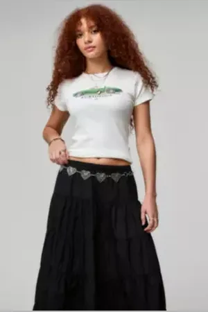 Urban Outfitters UO Butterfly Heart Chain Belt