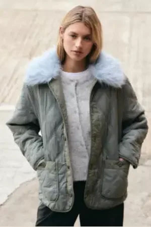Kimchi Blue Faux Fur Collar Liner Coat Jacket