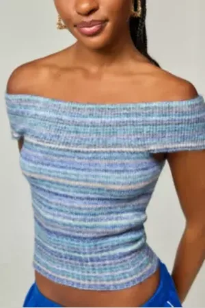 Urban Outfitters UO Space-Dye Off-The-Shoulder Top