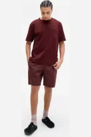 Calvin Klein Burgundy Short Sleeve Lounge Set