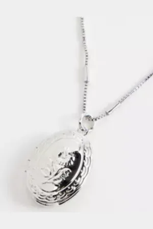 Silence + Noise Floral Oval Locket Necklace