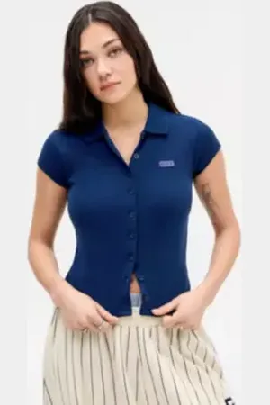 iets frans... Iets frans. Short Sleeve Button-Through Polo Shirt