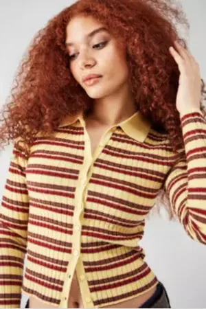 BDG Denver Stripe Polo Cardigan